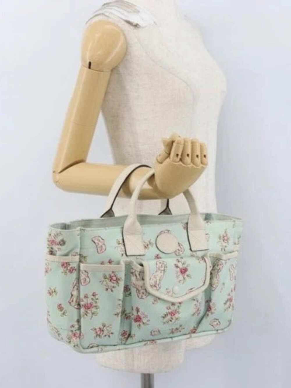 GUCCI Hand Bag Canvas Light Blue Auth ka3365 - Picture 14 of 16